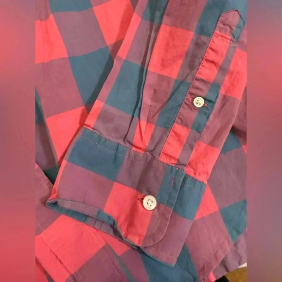 J. Crew Men’s Red & Blue Plaid Slim Fit Lightweight Button Down Shirt - Size XL - Picture 5 of 7